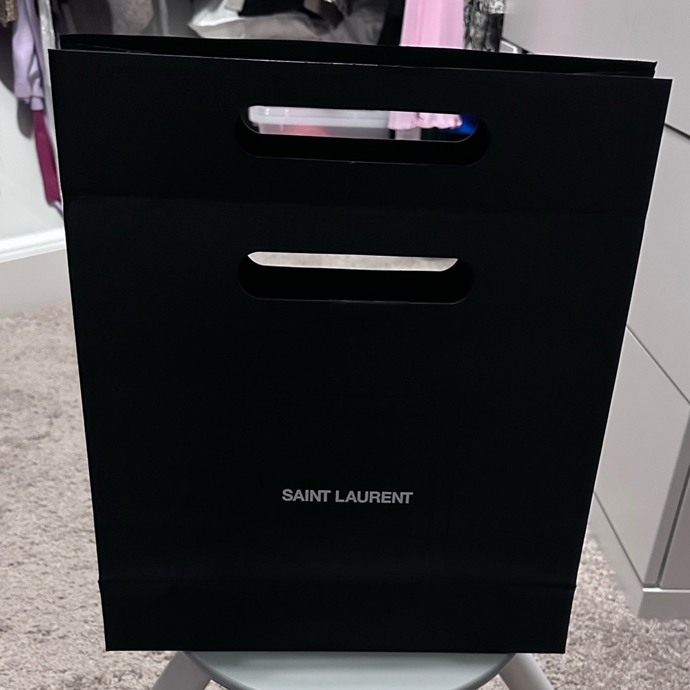 Saint Laurent black store bag
